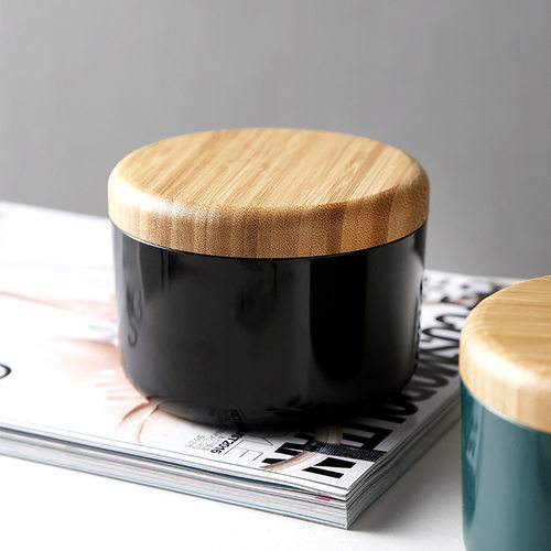 一物一家带盖子加厚不锈钢菸灰缸圆形防风L防摔可分离菸灰盅原木