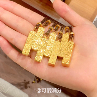 秋冬复古爆闪碎碎冰金砖项链配饰新中式高级感轻奢简约小众毛衣链