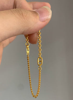 简约金色猪鼻子手链女轻奢小众