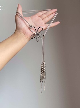 复古镂空花朵树叶流苏项链配饰