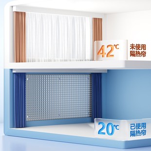 磁吸款 d窗户防晒隔热阳光房阳台家用玻璃遮阳磁吸遮光挡板铝