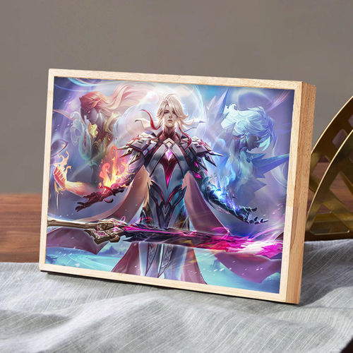 李信周边灯光画王者荣耀电竞手办摆件男生卧室床头小夜灯生日礼物