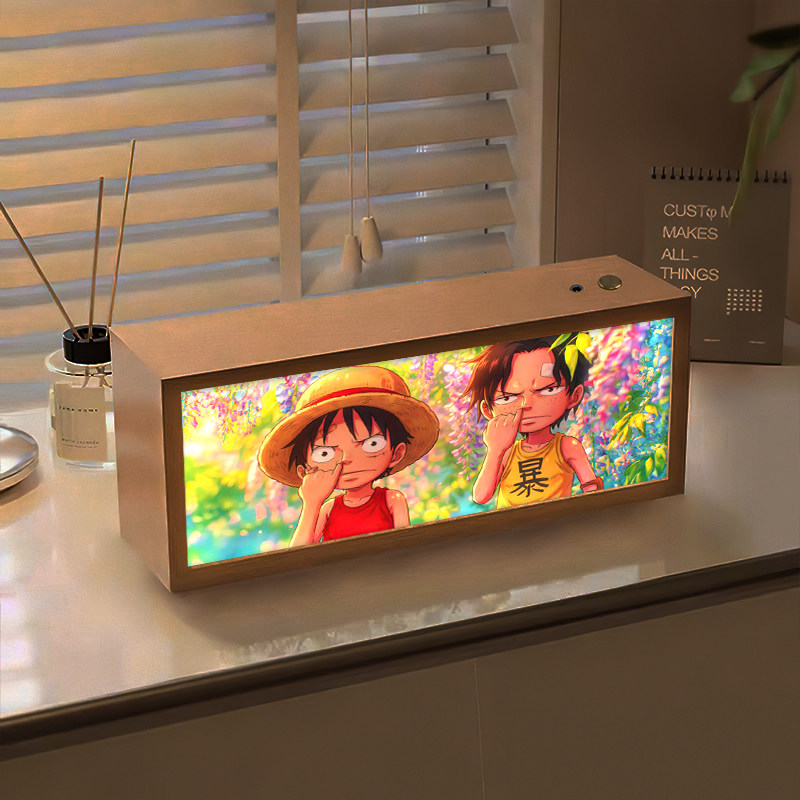 二次元动漫海贼王路飞周边灯光画送朋友发光礼物画卧室音响小夜灯,家装灯饰光源,小夜灯,淘宝优惠券,粉丝福利购,淘宝优惠卷