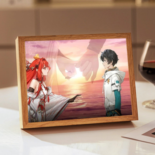 龙族上杉绘梨衣灯光画手办周边二次元小夜灯镜子相框卧室桌面摆件
