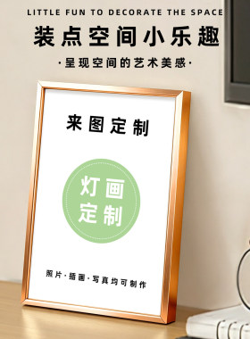 灯光画定制照片人像发光装饰画小夜灯动漫二次元素描生日礼物摆画