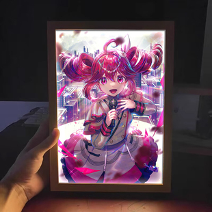 重音teto周边灯光画手办吧唧立牌小夜灯初音未来二次元氛围灯摆件