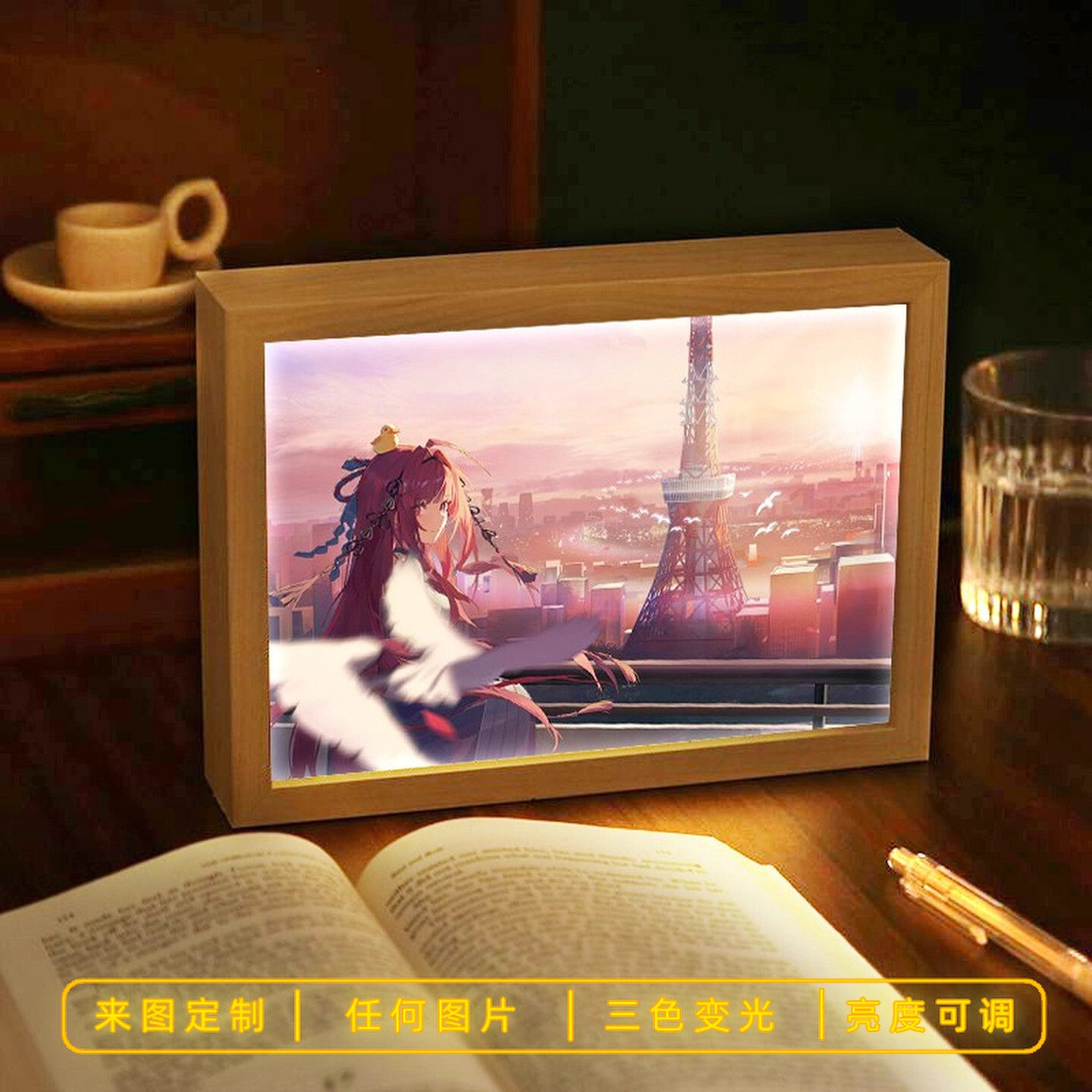 龙族上杉绘梨衣灯光画送朋友生日礼物创意蓝牙音响小夜灯发光摆件