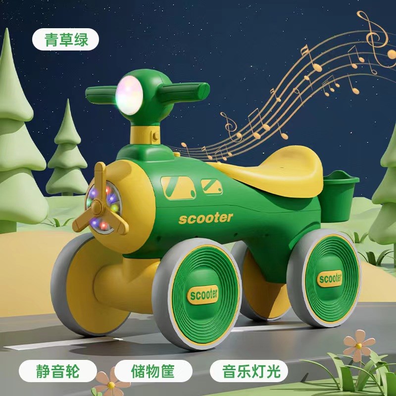 儿童溜娃车1-3岁带音乐扭扭车学步车宝宝四轮平衡车助步滑行车