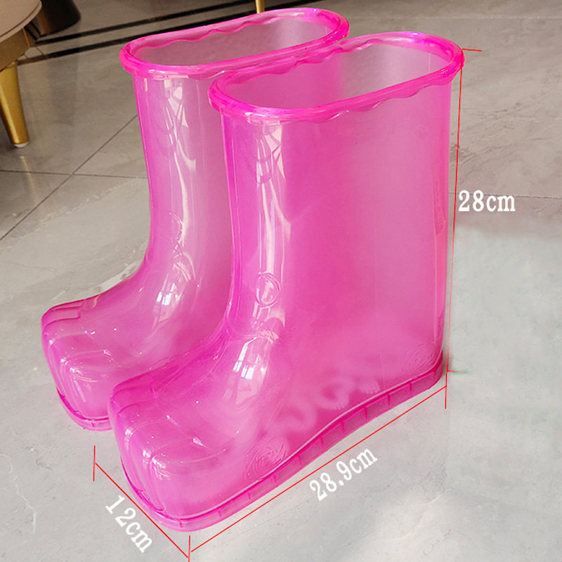 泡脚盆足浴筒女洗脚家用按摩脚盆足浴鞋高筒泡脚鞋泡脚盆 康久美