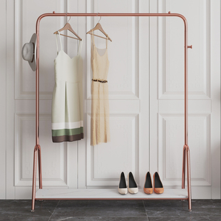 晾衣架落地折叠室内晒衣架阳台y卧室挂衣架子家用简易单杆式衣帽