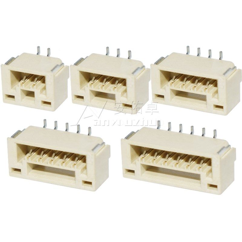 GH1.25带锁扣连接器带锁接插件2 3 4C 5 6 8 9 10 12P立贴胶壳端