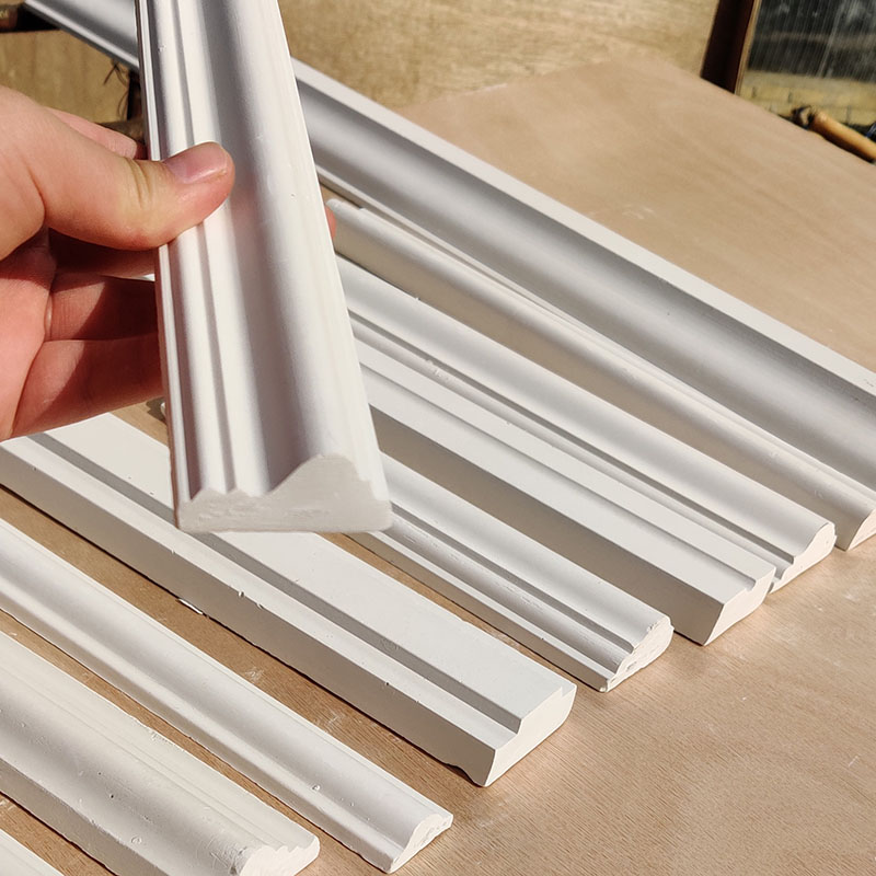 法式欧式平板石膏线条2cm34cm5cm6cm8cm10背景墙W平线双层框装