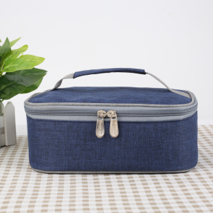 分隔型饭盒袋大号学生午餐袋x手提便当包小号韩式餐袋保温袋方形