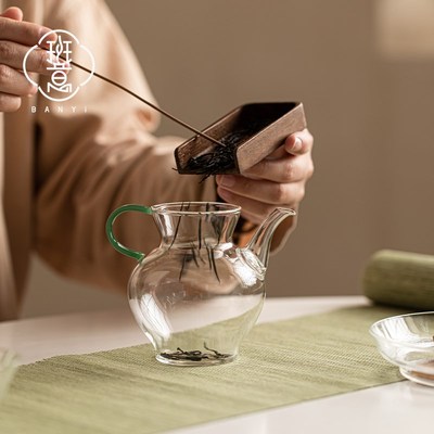 仿宋执壶玻璃壶泡绿茶专用壶公道杯泡茶壶耐热加厚泡茶.器泡绿茶