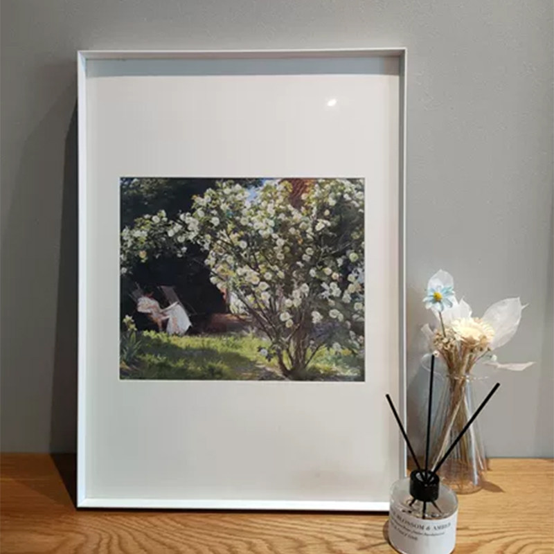 上海铝合金画框a3白色相框v30寸金属框架窄边定制装裱画框任意尺