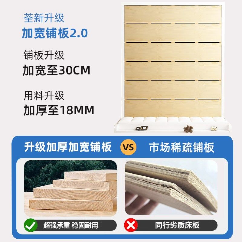 床实木高箱软包h床家用主卧1米5双人床出租房用经济型储物床小户