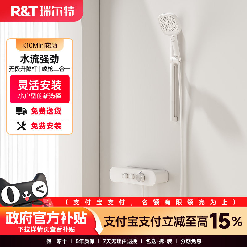 瑞尔特简易无顶喷淋浴花洒套装