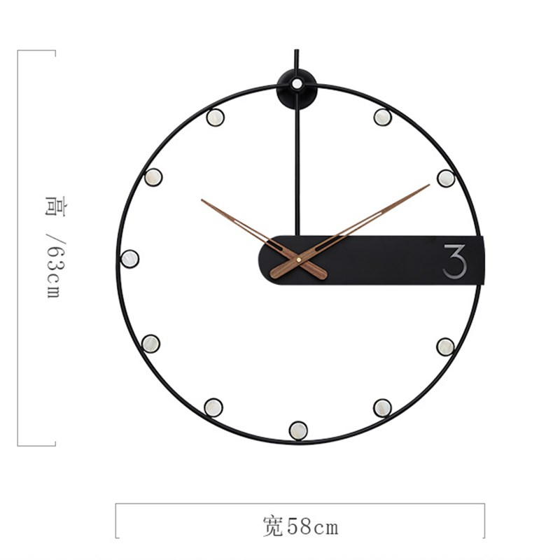 钟表挂钟客厅2024新款创意简约现代大气家用时尚T网红静音餐桌时