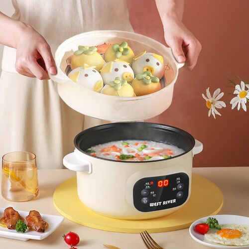 德国电煮锅全自动电炒锅多功能电B饭锅家用电火锅蒸煮智能预约保