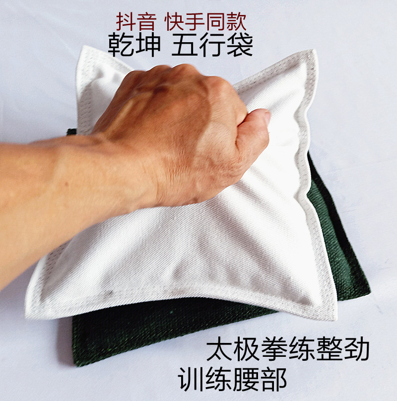 乾坤五行袋抛接抓练腰铁砂u袋帆布沙袋鹰抓功家用练掌铁沙掌沙包
