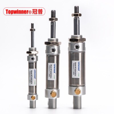 单作用活塞杆弹簧顶出MTA16/20/25/32/4N0单动引入不锈钢迷你气缸