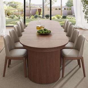 纯实木伸缩餐桌新款家用1米3米民宿酒店大小户型多功能长方形饭桌