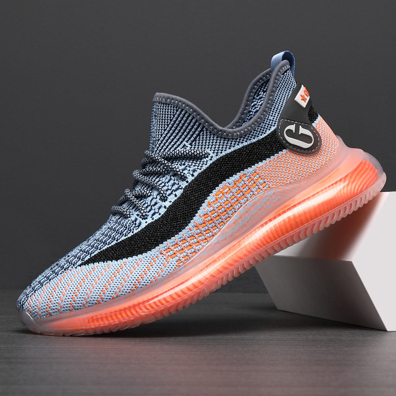 KLWP高档运动鞋男鞋2025秋季新款透气网面休闲鞋跑步鞋舒适旅游鞋