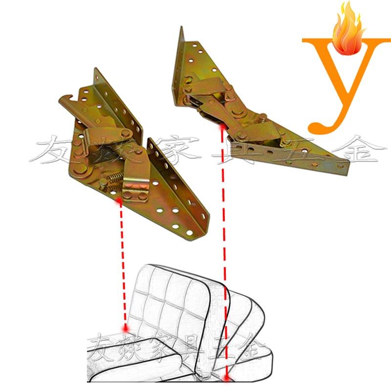 沙发床关节铰链转换器大小两用铰家具多功能五金配件靠背调节器,基础建材,铰链,淘宝优惠券,粉丝福利购,淘宝优惠卷