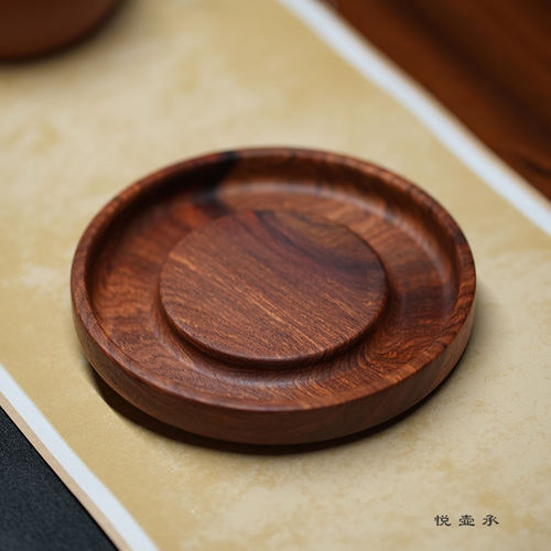 荣麟悦壶承紫砂茶壶垫杯垫实木养壶托底座圆形茶承杯垫茶道零配件