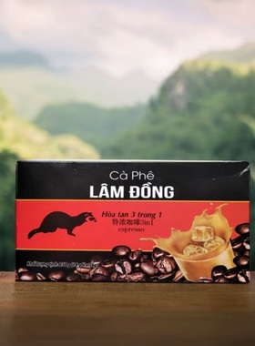 CA PHE LAM DONG越南原装进口三合一猫屎味特浓咖啡醇香夏季饮品