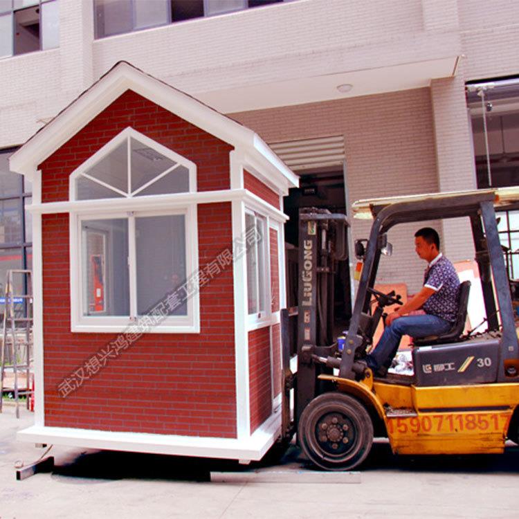 武汉岗亭厂家直销可移动金属雕花板欧式保安亭幼儿园门卫亭生产