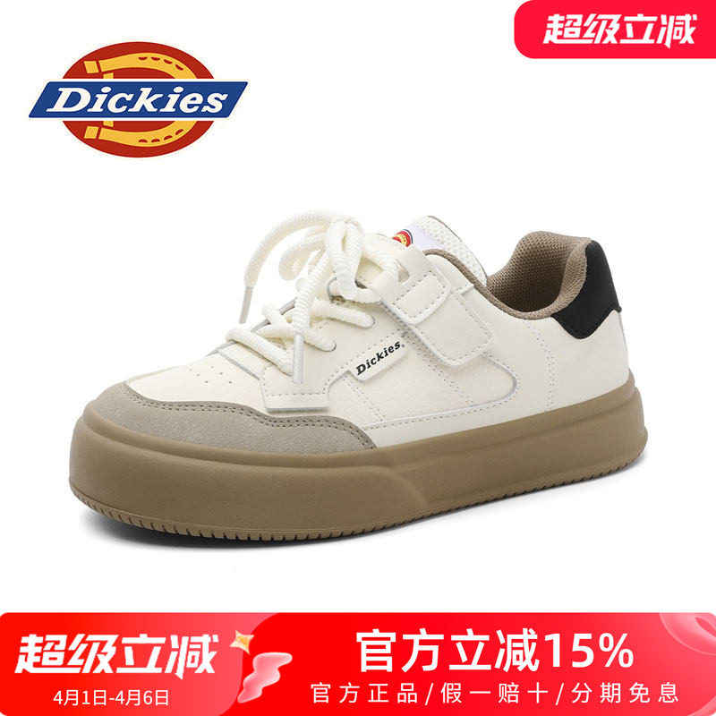 Dickies女鞋春季白色运动休闲板鞋女款鞋子厚底百搭配裙子小白鞋