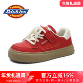 2026新款 春季 红色运动休闲板鞋 Dickies女鞋 女本命年厚底百搭鞋 子