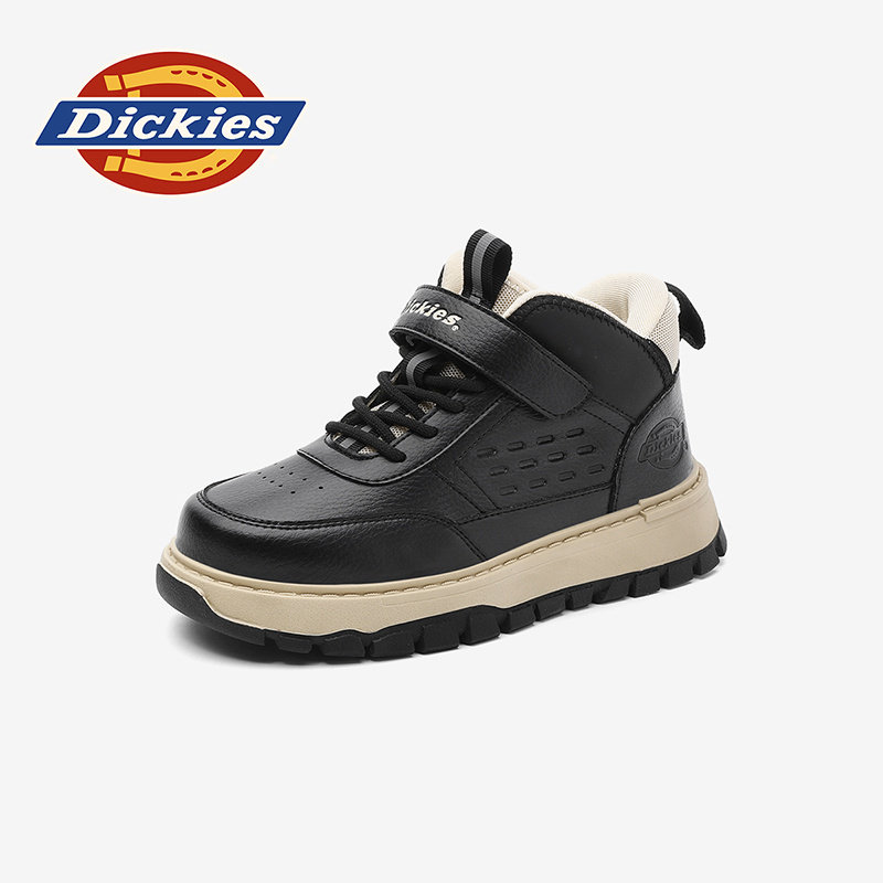 dickies童鞋2026新款春夏季黑色儿童马丁靴男童休闲短靴男孩靴子