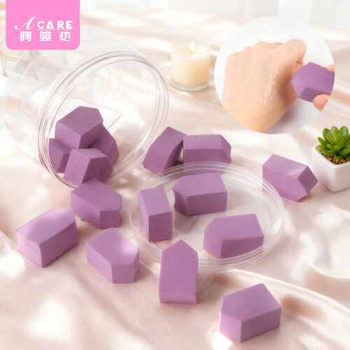 粉扑C1vq001-房型海绵五角形果冻美妆蛋干湿两用粉底液上妆服帖便