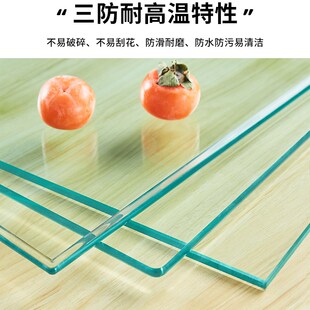 现货钢化玻璃桌垫定做桌布茶w几餐桌玻璃台面定制圆长方形现货速