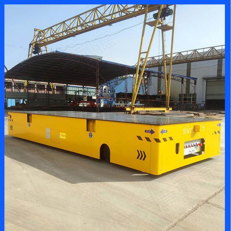 无轨地平车50吨100吨工业货物搬运电动托盘搬运车工业轨道地平车