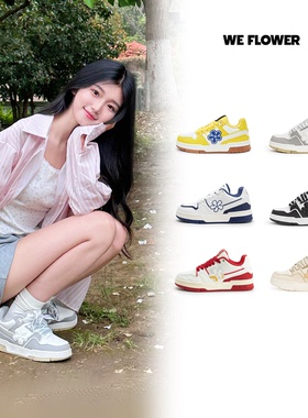 WeFlower小花鞋春夏新款板鞋穿搭薄款透气美拉德风男女同款