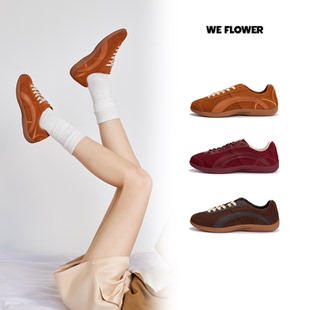 FLOWER 时尚 2025秋冬新款 潮流复古休闲鞋 舒适 芭蕾芙芙德训鞋
