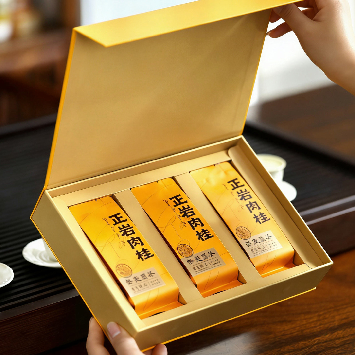 特级正岩肉桂武夷岩茶大红袍肉桂茶叶礼盒装乌龙茶过年过节送礼