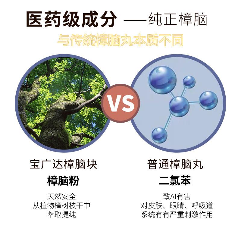 宝广达精制樟脑块天然樟脑家用芳香防蟑螂衣柜防霉防虫防蛀除味