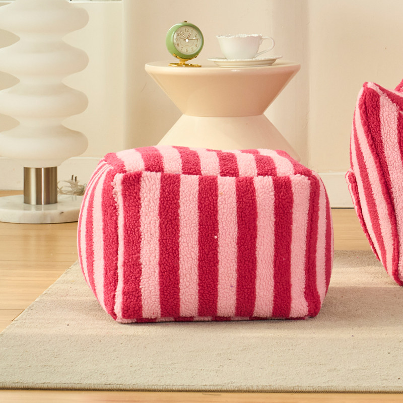 懒人沙发脚踏搁脚凳小方凳儿童沙发泰迪绒可爱小凳子茶几凳换鞋凳,住宅家具,垫脚凳,淘宝优惠券,粉丝福利购,淘宝优惠卷