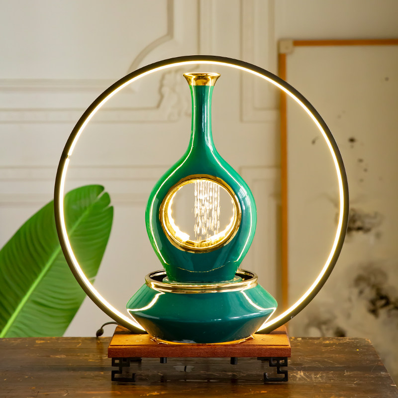 招财流水摆件创意家居玄关客厅桌面办公室循环水喷泉开业乔迁礼品,家居饰品,流水摆件,淘宝优惠券,粉丝福利购,淘宝优惠卷