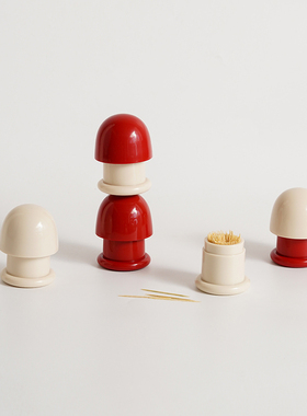 莫语 可爱牙签罐 设计师款蘑菇状个性创意家居摆件客厅餐厅牙签筒