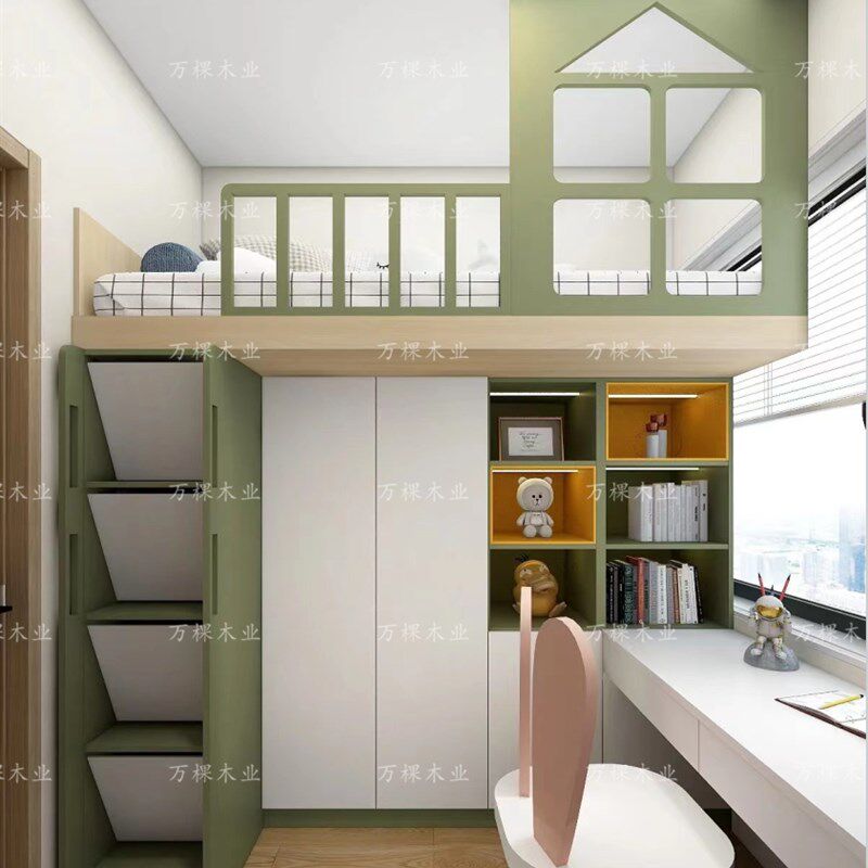 定制多功能实木单层高架床设计小户型上床下衣柜床儿童树屋城堡床,住宅家具,高低/子母床,淘宝优惠券,粉丝福利购,淘宝优惠卷