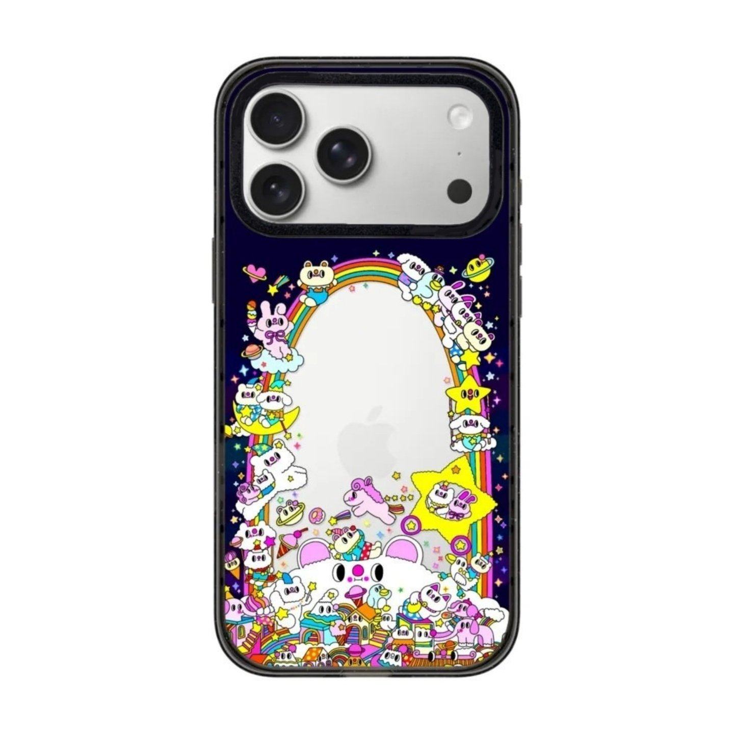 【PX＆FC】蓝底镂空彩虹招财猫手机壳适用苹果17/16promax保护套iphone15/14pro/plus防摔13/12磁吸Magsafe女,3C数码配件,手机保护套/壳,淘宝优惠券,粉丝福利购,淘宝优惠卷