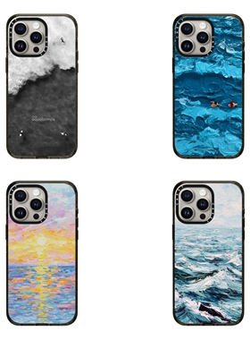 【PX＆FC】蓝色海浪17AIR手机壳磁吸Magsfae适用iPhone16promax苹果15/14PM/13pro透明全包边防摔硬壳油画12