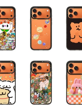 【PX＆FC】线条小狗苹果17promax星宇橙色手机壳新款适用于iPhone/air16pro/15plus/14/13/12/11防摔保护套女