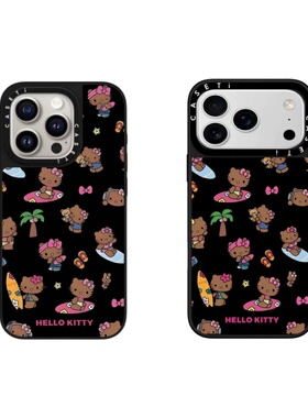 【PX＆FC】黑皮满屏冲浪凯蒂猫iPhone17promax/AIR手机壳适用苹果16pro可爱卡通15plus女13/14磁吸镜面保护套