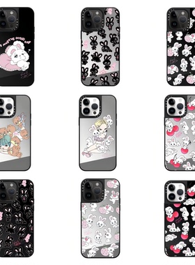 【PX＆FC】磁吸镜面黑色顽皮兔兔适用于苹果17/16promax保护套iphone15 14 13 12草莓华强北定制潮牌手机壳11